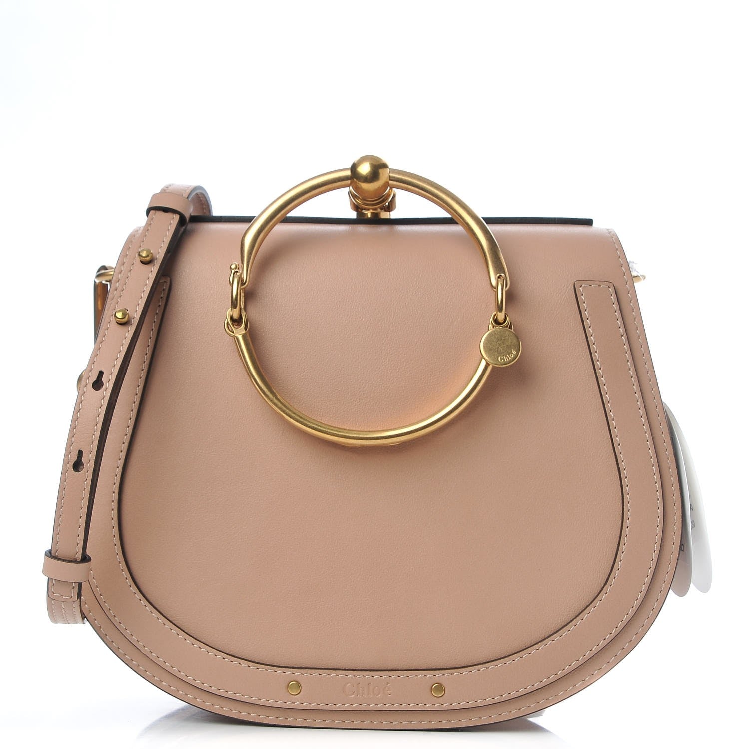 Chloe Calfskin Suede Medium Nile Bracelet Bag Biscotti Beige 1 of 6