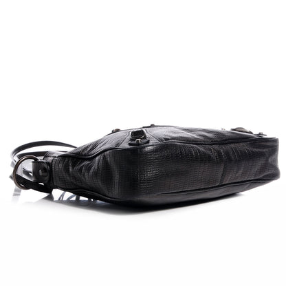 Balenciaga Agneau Lizard Embossed Classic Hardware Hip Black 4 of 11