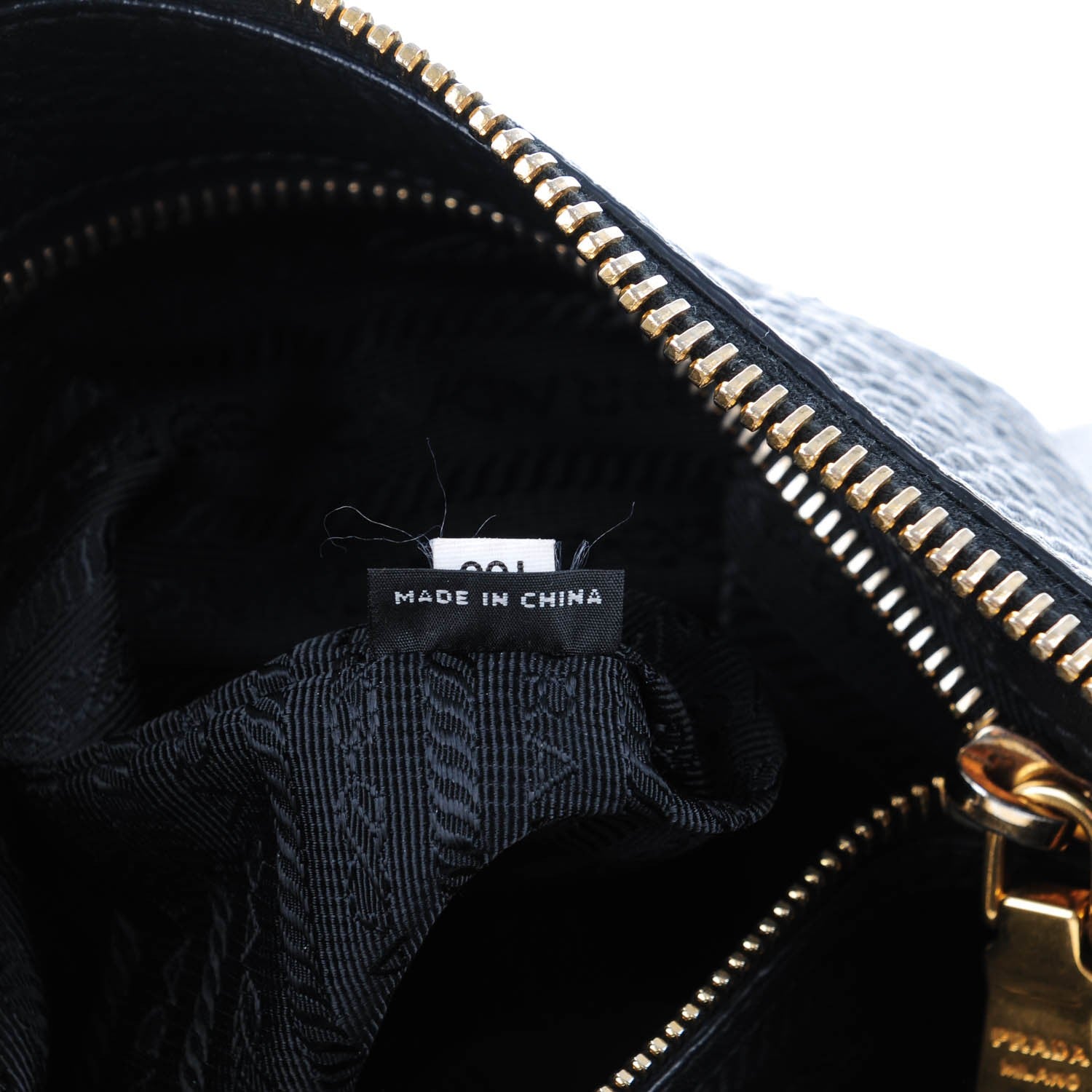 Prada Deerskin Shoulder Bag Black 7 of 8