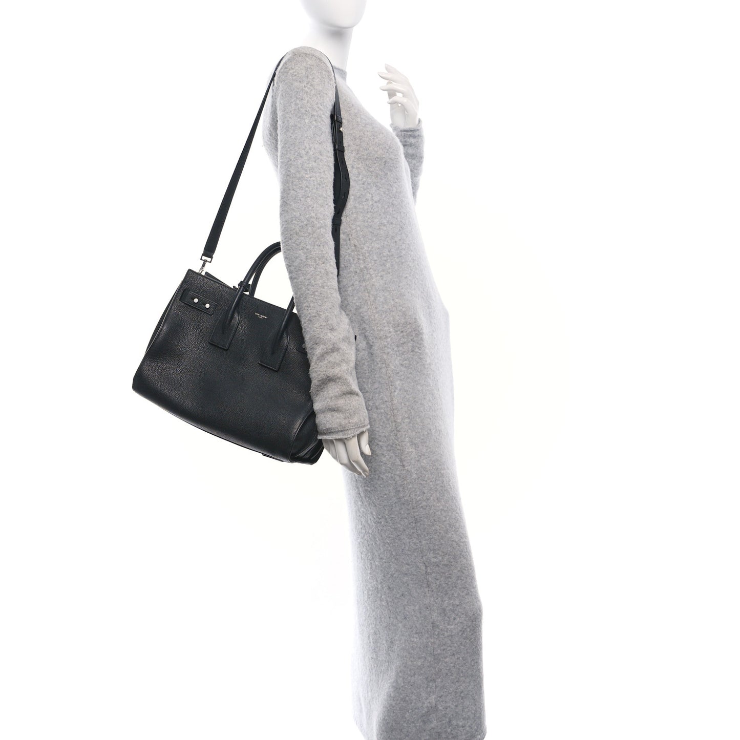 Grained Calfskin Small Supple Sac De Jour Black