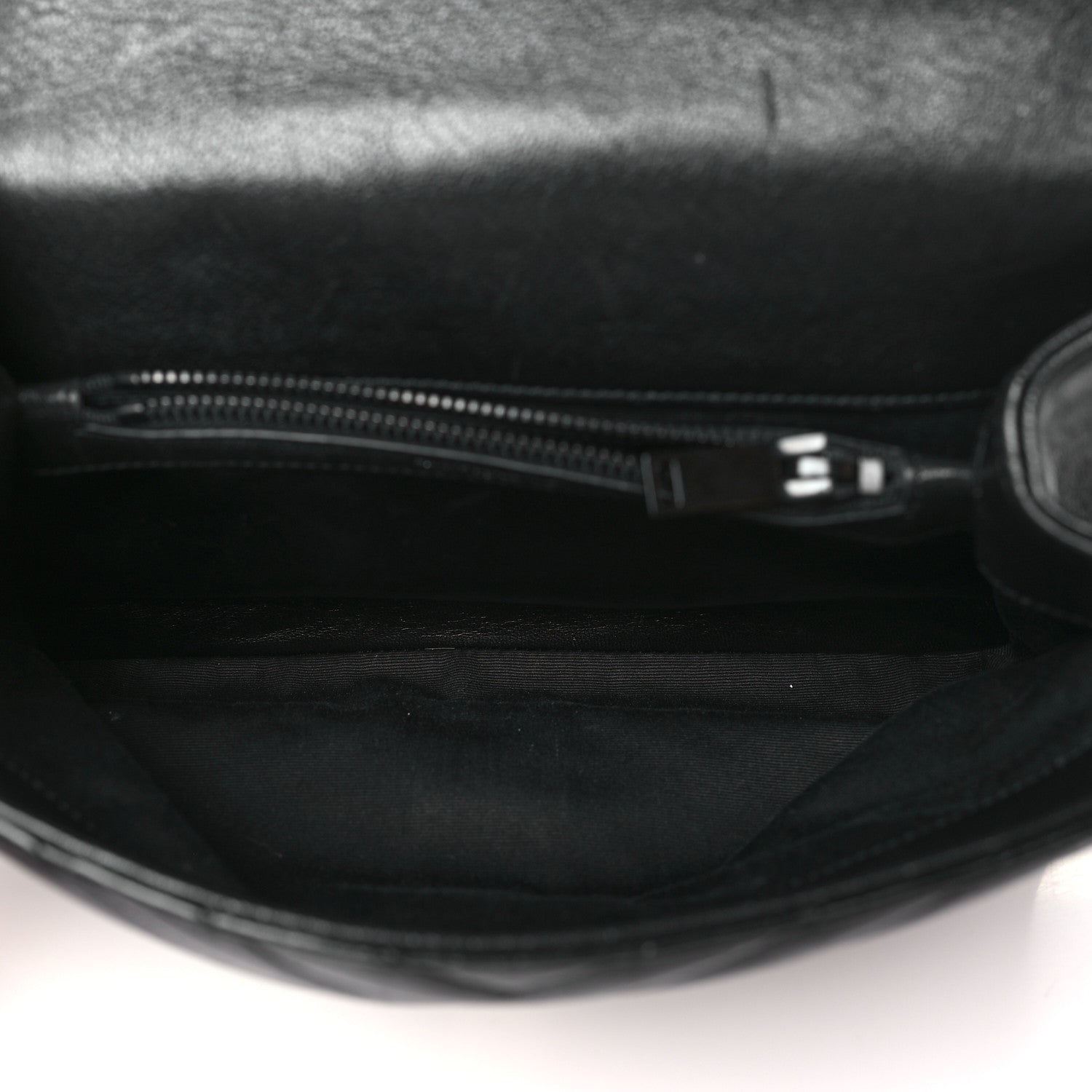 Saint Laurent Sheepskin Matelasse Chevron Monogram Monochrome Medium College Bag Black 5 of 11