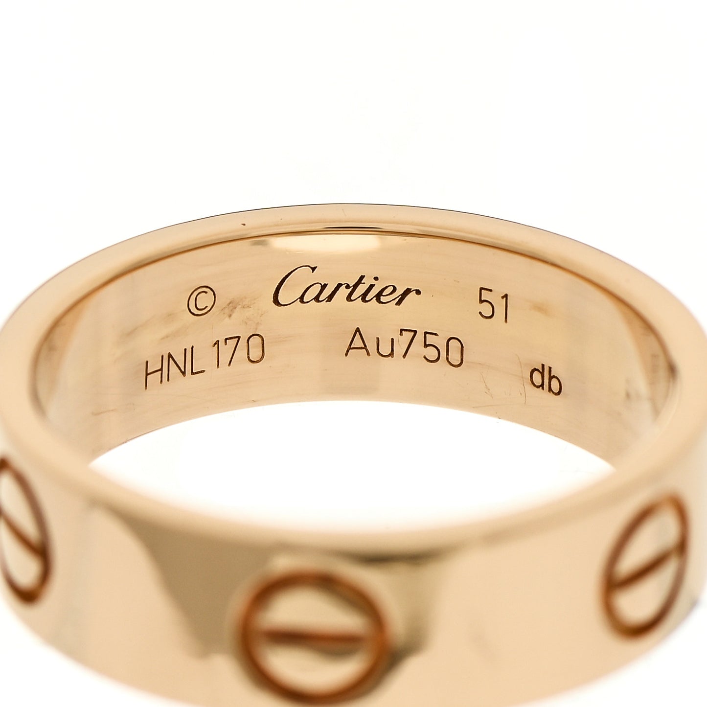 18K Yellow Gold 5.5mm LOVE Ring 51 5.75