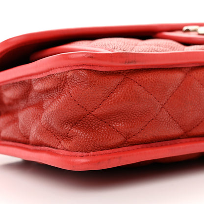 Chanel Caviar Quilted Medium French Riviera Flap Red 9 of 15