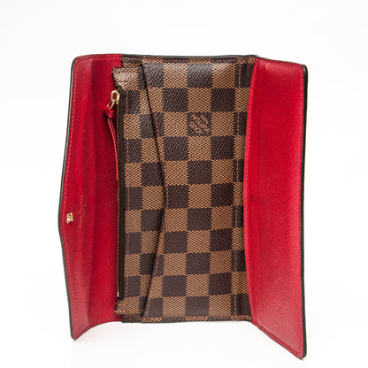 Louis Vuitton Damier Ebene Josephine Wallet Red 5 of 6