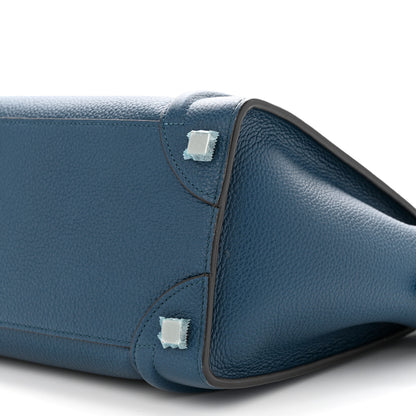 Celine Drummed Calfskin Micro Luggage Orage 10 of 12