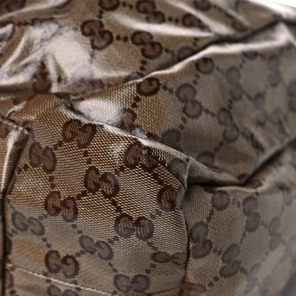 Gucci Crystal Monogram Medium Hysteria Tote Brown 10 of 14