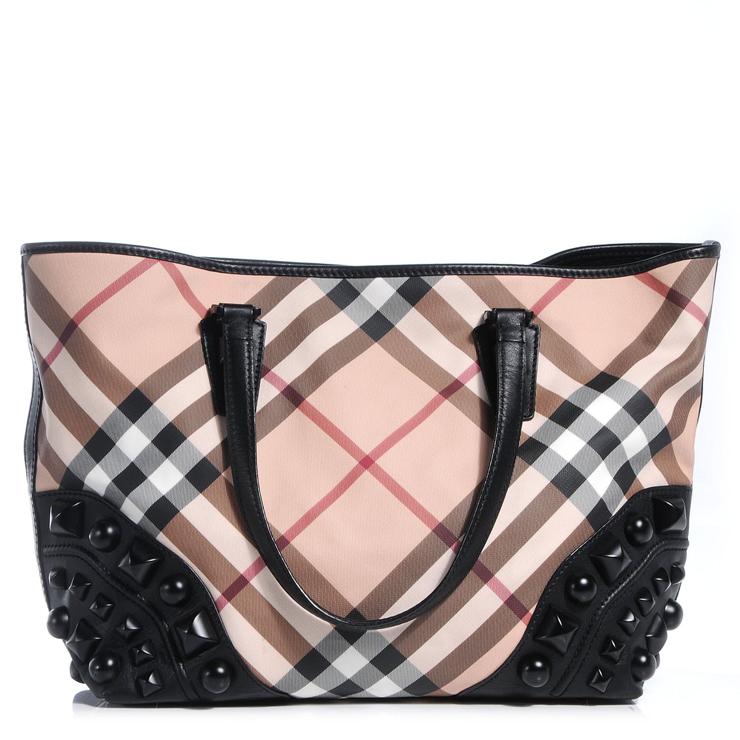 Nova Check Mega Stud Nickie Tote Black