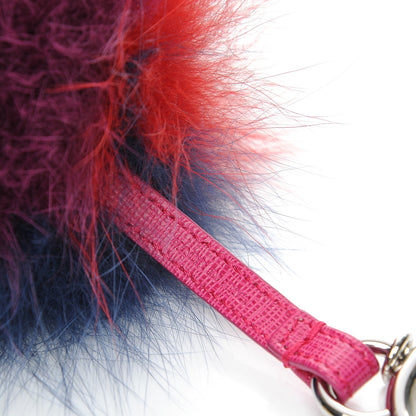 Fendi Fox Fur Pom Pom Bag Charm Shadow Violet 3 of 5