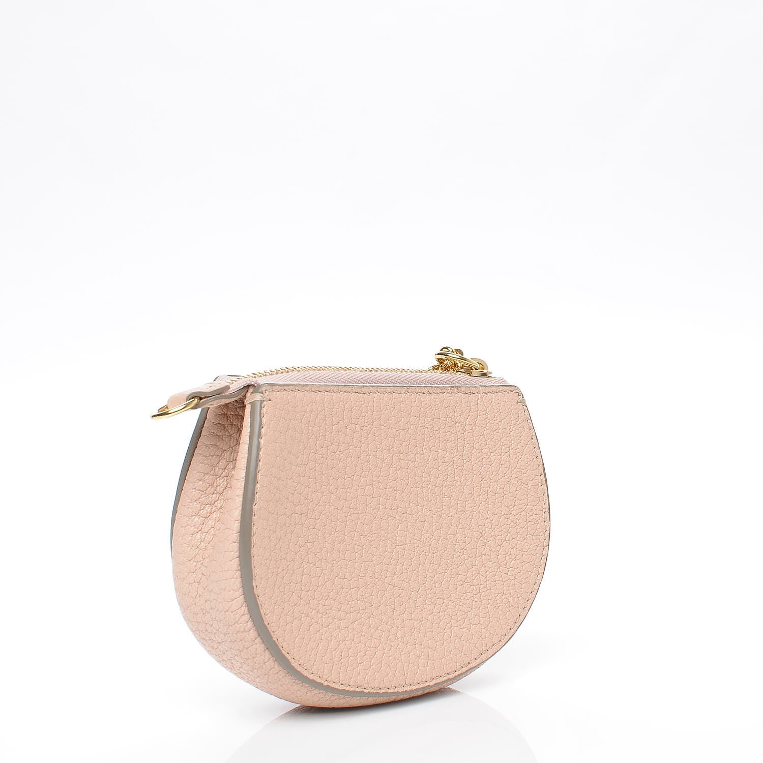 Chloe Grained Calfskin Drew Pouch Cement Pink 3 of 7