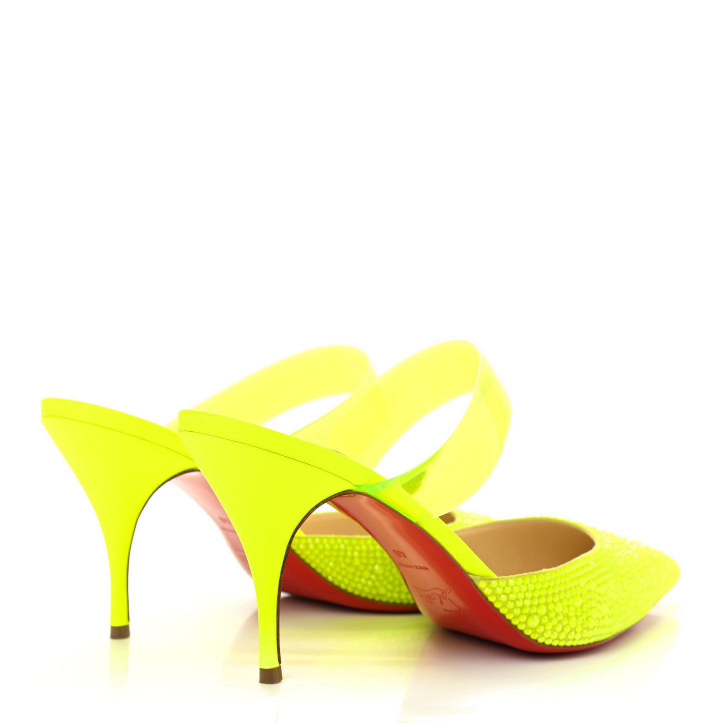 Suede PVC Fluo Matt Choc PVC Strass 80 Pumps 40 Sulfure
