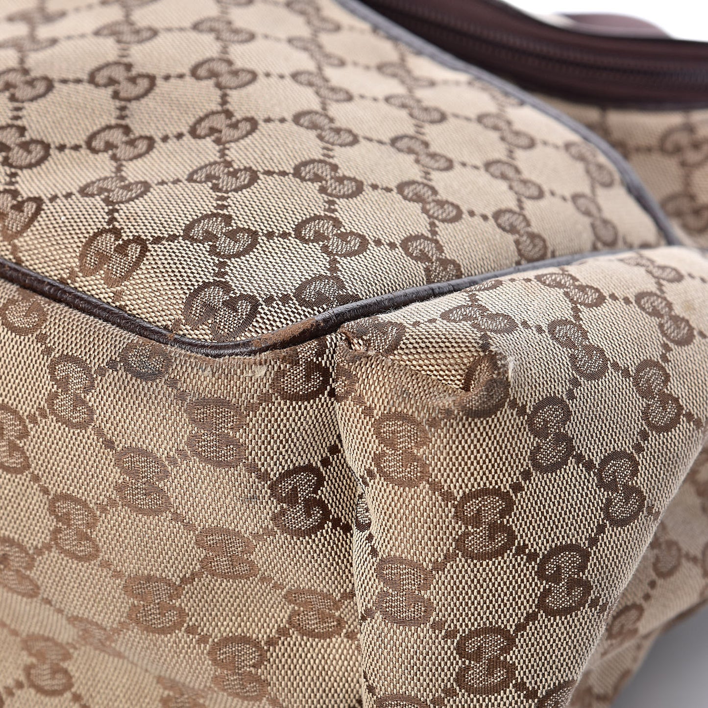 Monogram Natural Pigskin Large Diaper Bag Beige Ebony Cocoa Dark Chocolate