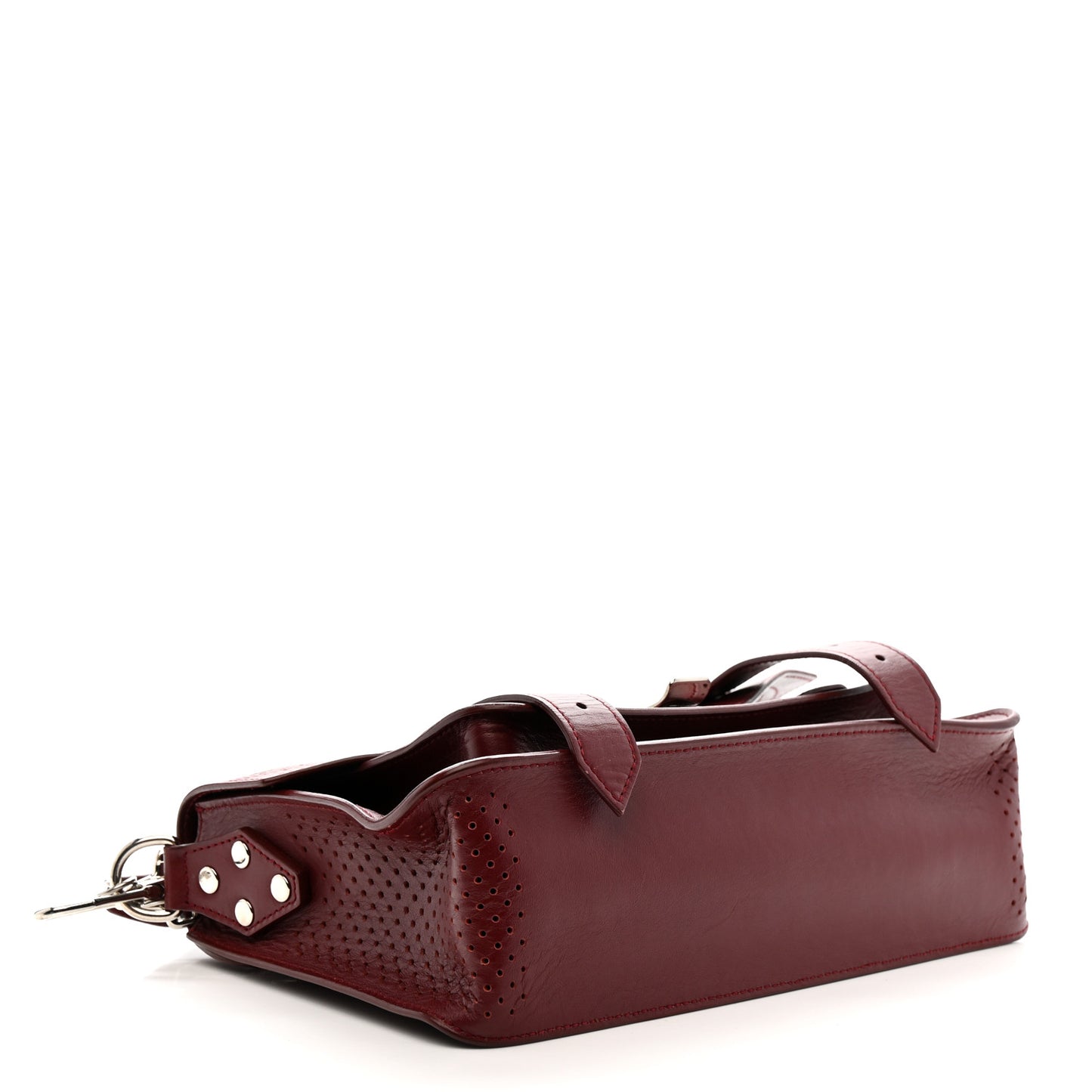 Lambskin Perforated Tiny PS1 Satchel Burgundy