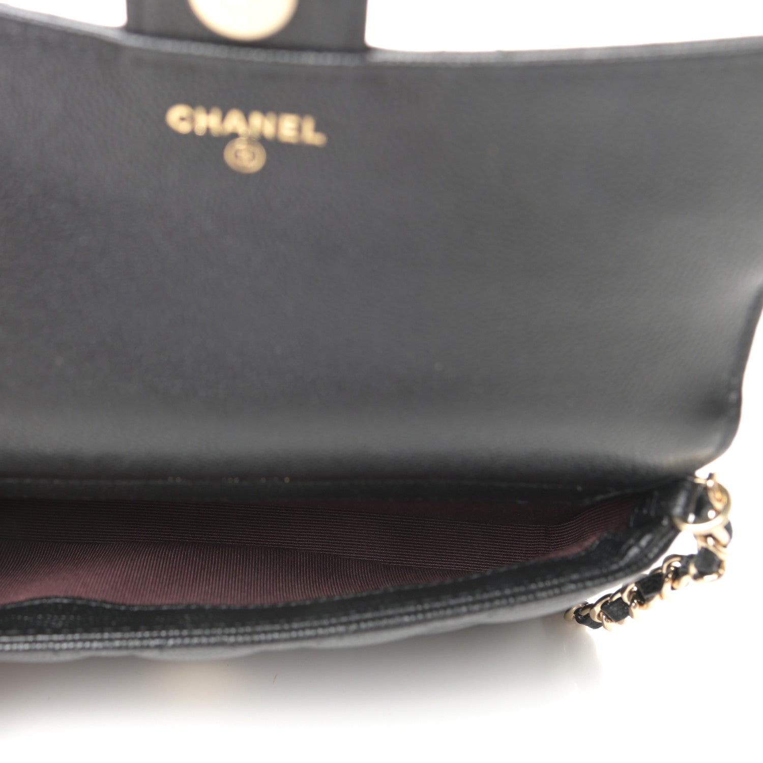 Chanel Caviar Quilted Flap Phone Holder With Chain Black 5 of 13