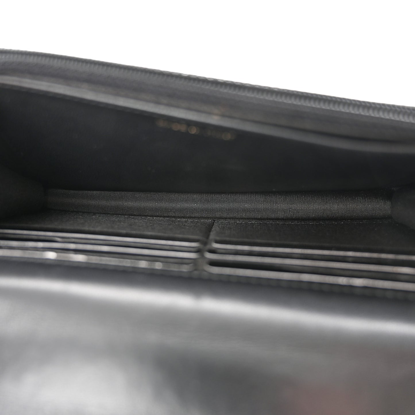 Lambskin Quilted Trendy CC Wallet On Chain WOC Black
