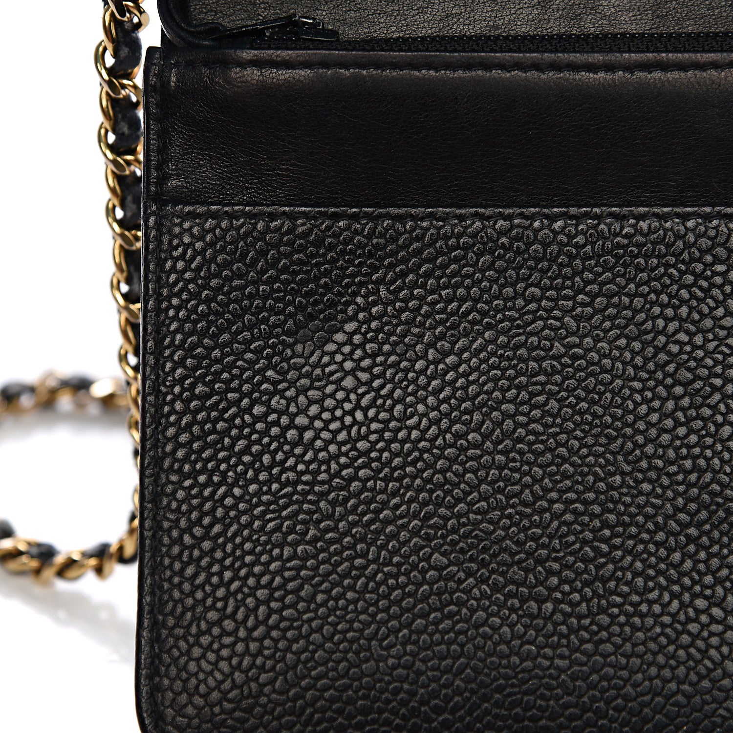 Chanel Caviar Timeless CC Wallet On Chain WOC Black 11 of 17