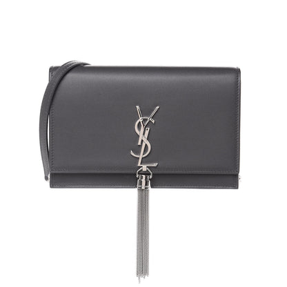 Saint Laurent Smooth Calfskin Classic Monogram Kate Tassel Chain Wallet Asphalt 1 of 13