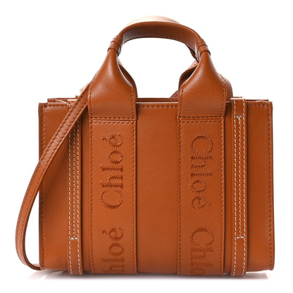 Chloe Calfskin Mini Woody Ribbon Tote Caramel 1 of 11