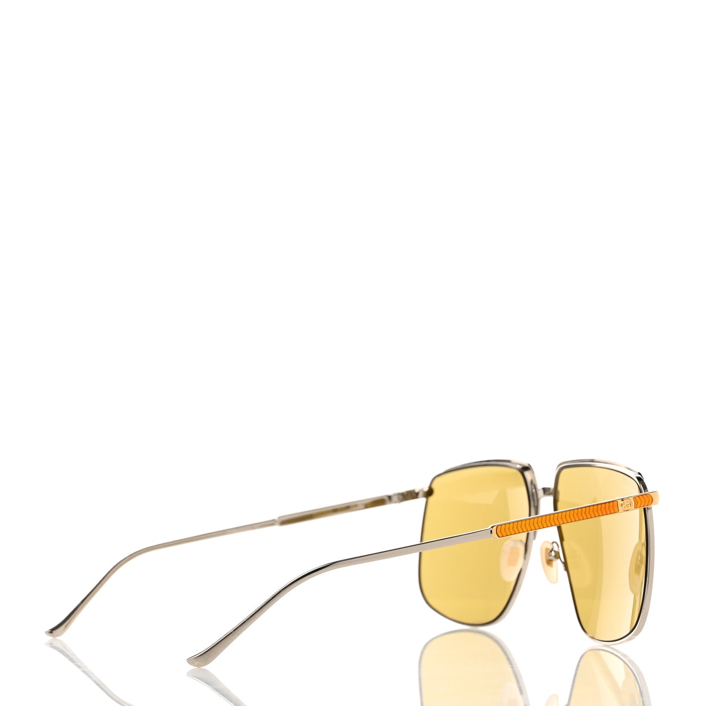 Metal Aviator Sunglasses GG0365S Silver Yellow