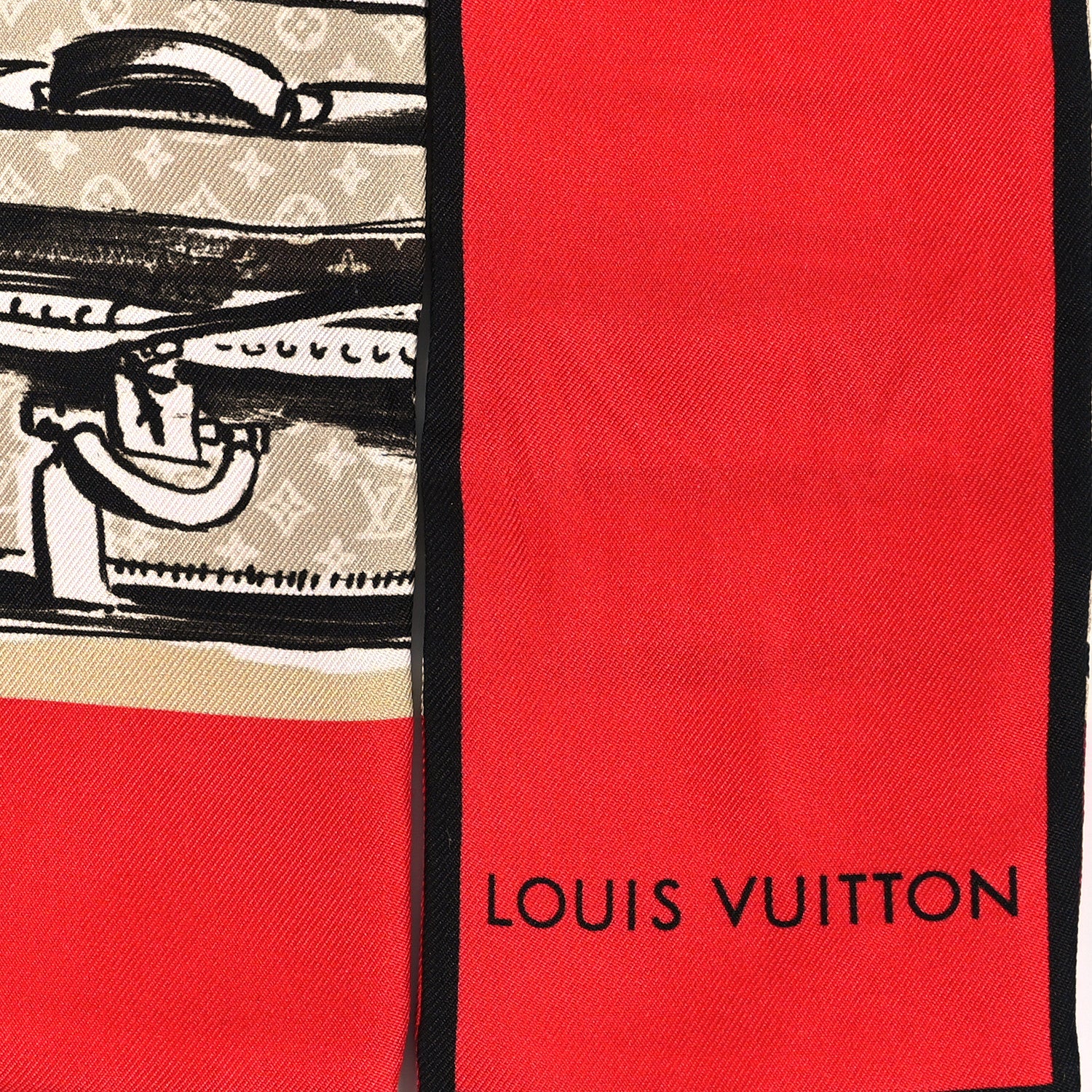 Louis Vuitton Silk Monogram Trunks Bandeau Brown 3 of 3