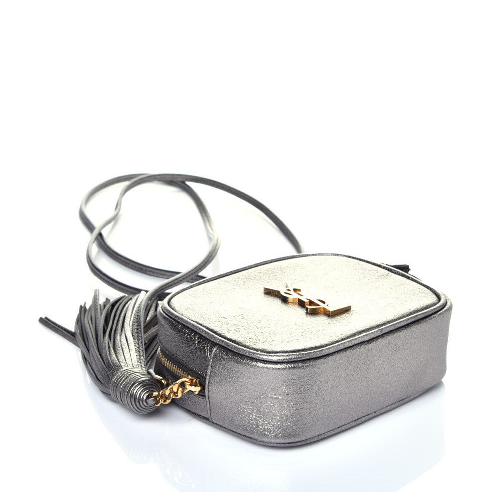 Metallic Calfskin Monogram Blogger Bag Lapis