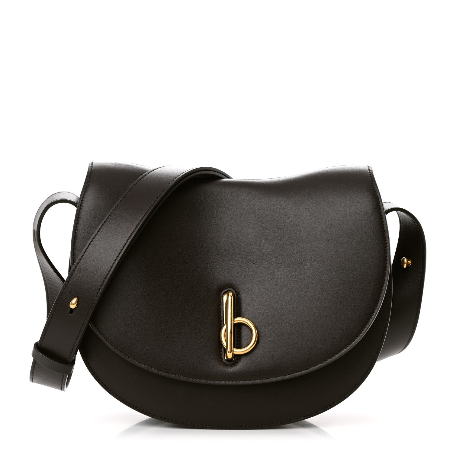 Burberry Calfskin Rocking Horse Crossbody Brown 1 of 12