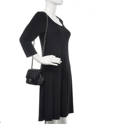 Chanel Patent Calfskin Sparkle Quilted Mini Square Flap Black 2 of 12