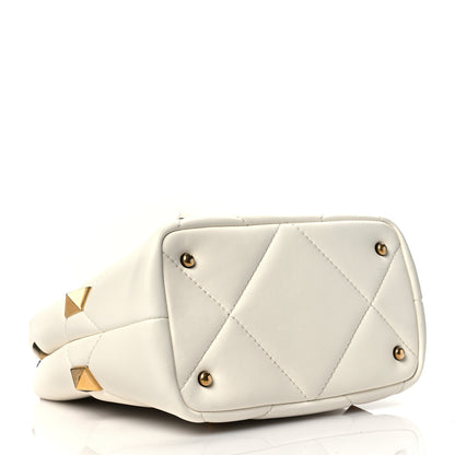 Valentino Garavani Nappa Small Roman Stud The Handle Bag Ivory 4 of 9