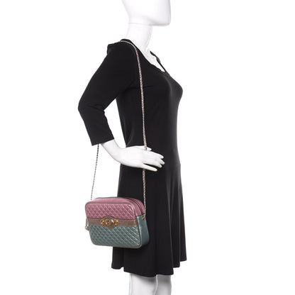 Gucci Laminated Nappa Trapuntata Small Zumi Shoulder Bag Rosa Lago Rame 2 of 9