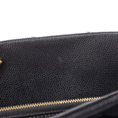Chanel Caviar Quilted CC Timeless Soft Tote Black 10 of 11