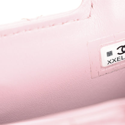 Chanel Shiny Aged Calfskin Quilted Mini Nano Kelly Shopper Light Pink 7 of 17