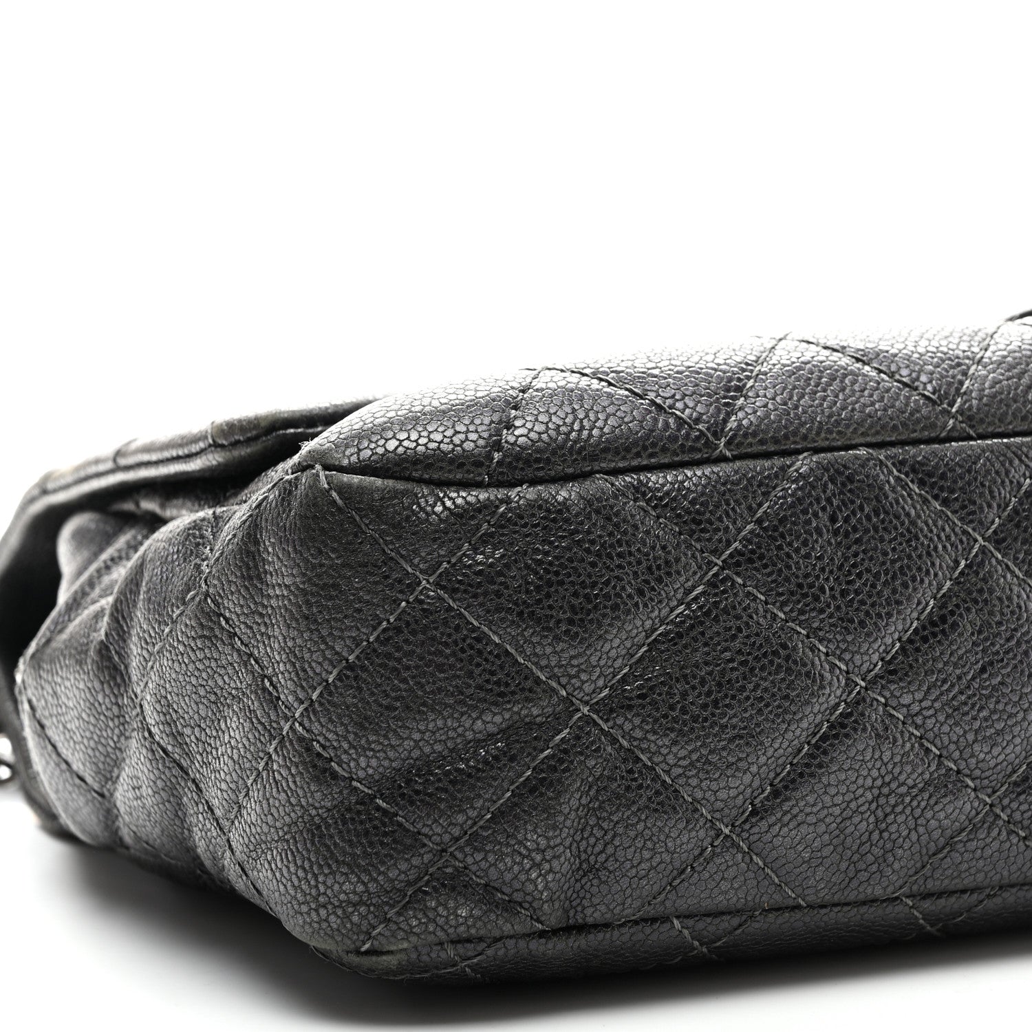 Chanel Iridescent Caviar Quilted Jumbo Easy Flap Grey 9 of 10