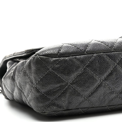 Chanel Iridescent Caviar Quilted Jumbo Easy Flap Grey 9 of 10