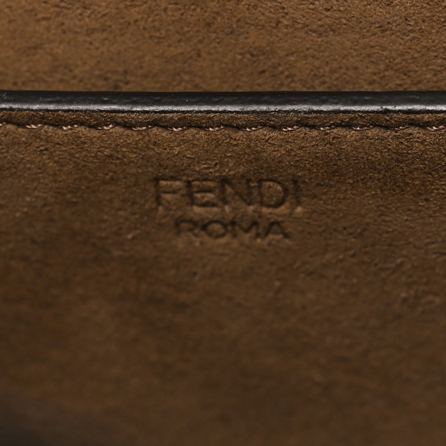 Vitello King Ceylon Plexiglass Woven Logo Debossed Small Fendi Sunshine Shopper Tote Miele Scuro