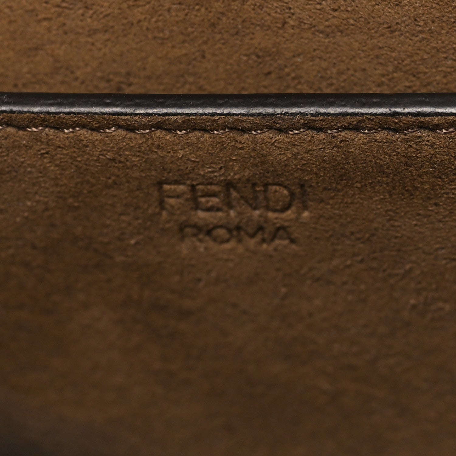 Fendi Vitello King Ceylon Plexiglass Woven Logo Debossed Small Fendi Sunshine Shopper Tote Miele Scuro 7 of 10