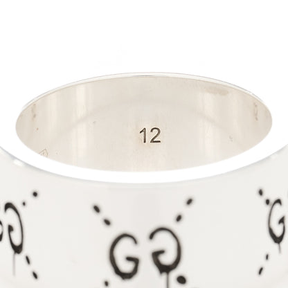 Gucci Sterling Silver GucciGhost Hamlet Skull Ring 51 5.75 4 of 8