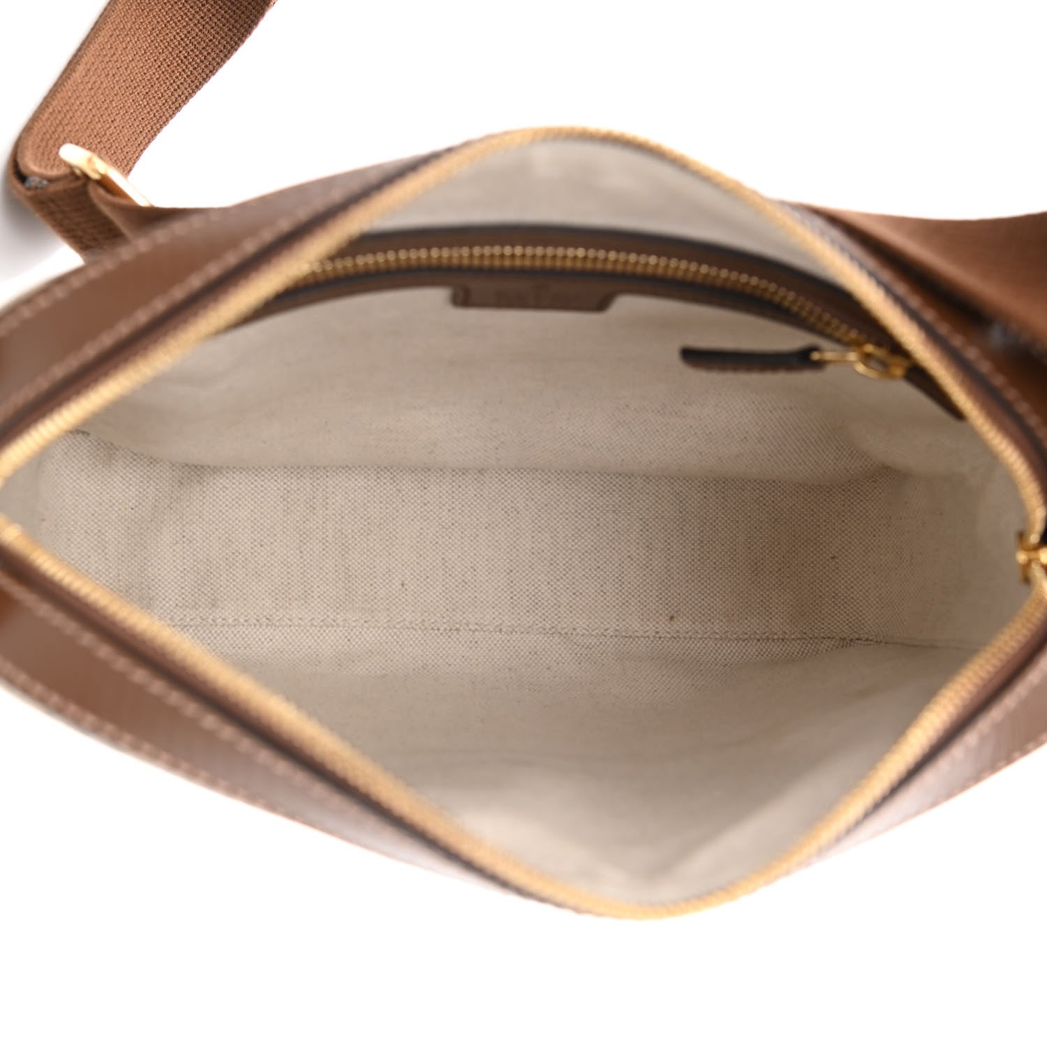 Gucci GG Supreme Monogram Azalea Calfskin Retro Interlocking G Messenger Shoulder Bag Beige Ebony Brown Sugar 5 of 10