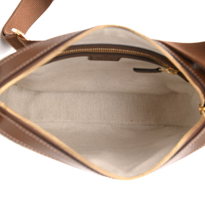 Gucci GG Supreme Monogram Azalea Calfskin Retro Interlocking G Messenger Shoulder Bag Beige Ebony Brown Sugar 5 of 10
