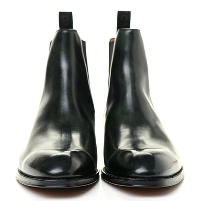Louis Vuitton Hand Waxed Calfskin Mens LV Vendome Chelsea Boots 8.5 Black 2 of 10