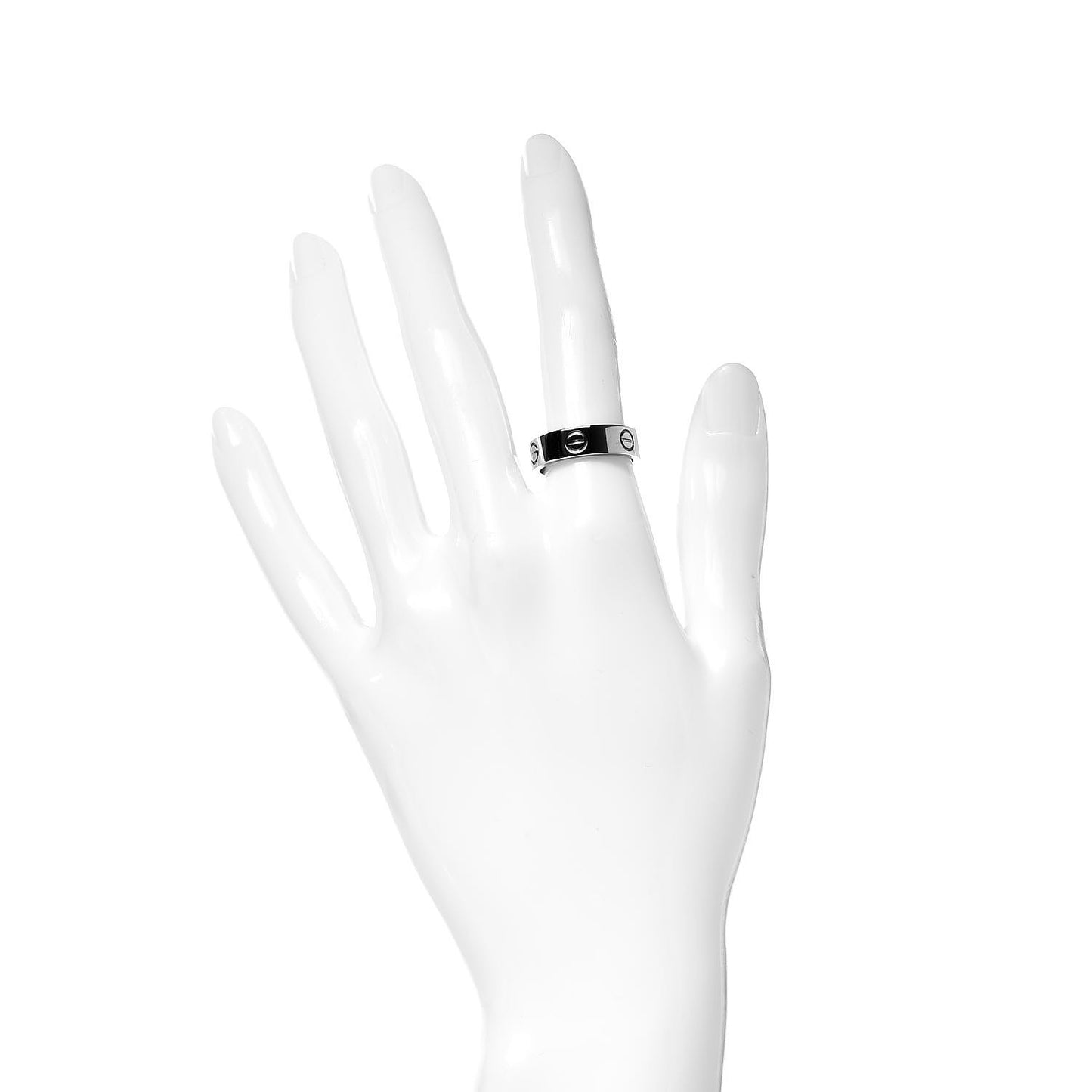 18K White Gold 5.5mm LOVE Ring 53 6.25
