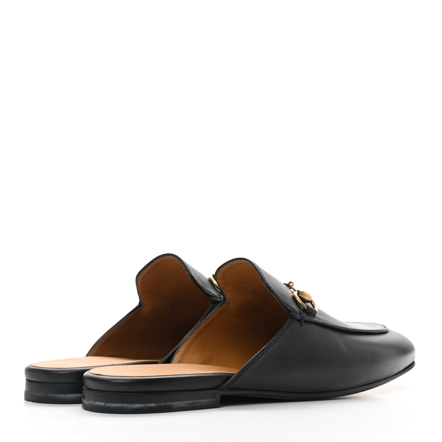 Calfskin Womens Princetown Slippers 38 Black