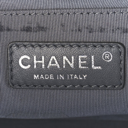 Chanel Lambskin Chevron Quilted Medium Boy Flap Navy Blue 6 of 11
