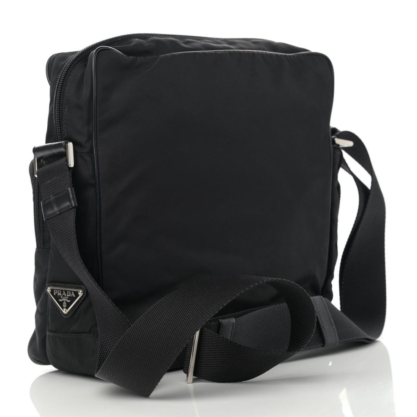 Tessuto Nylon Crossbody Bag Black