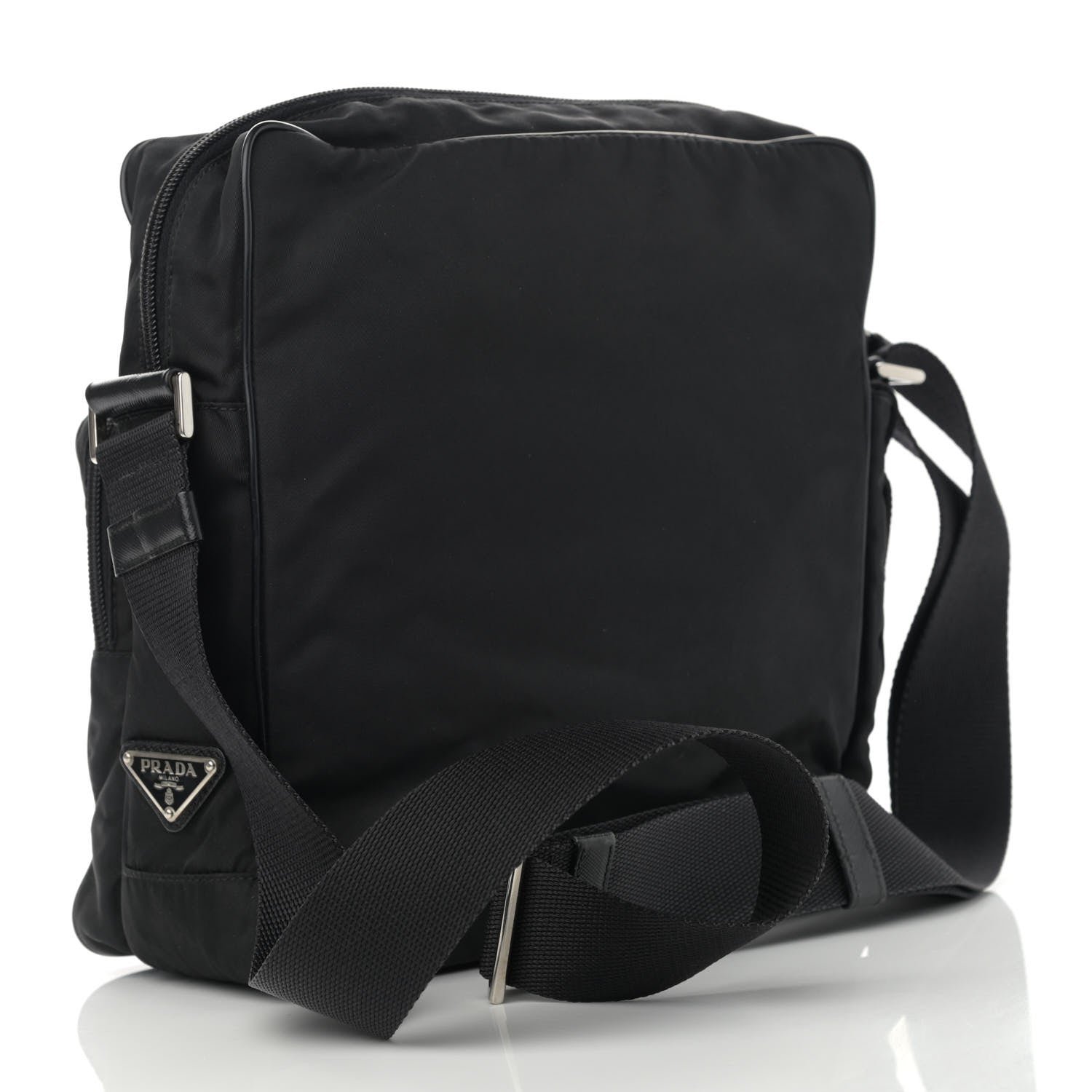 Prada Tessuto Nylon Crossbody Bag Black 2 of 12