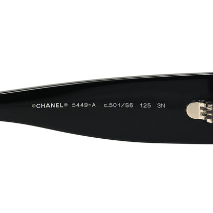 Chanel Acetate Shield Sunglasses 5449-A Black 5 of 8
