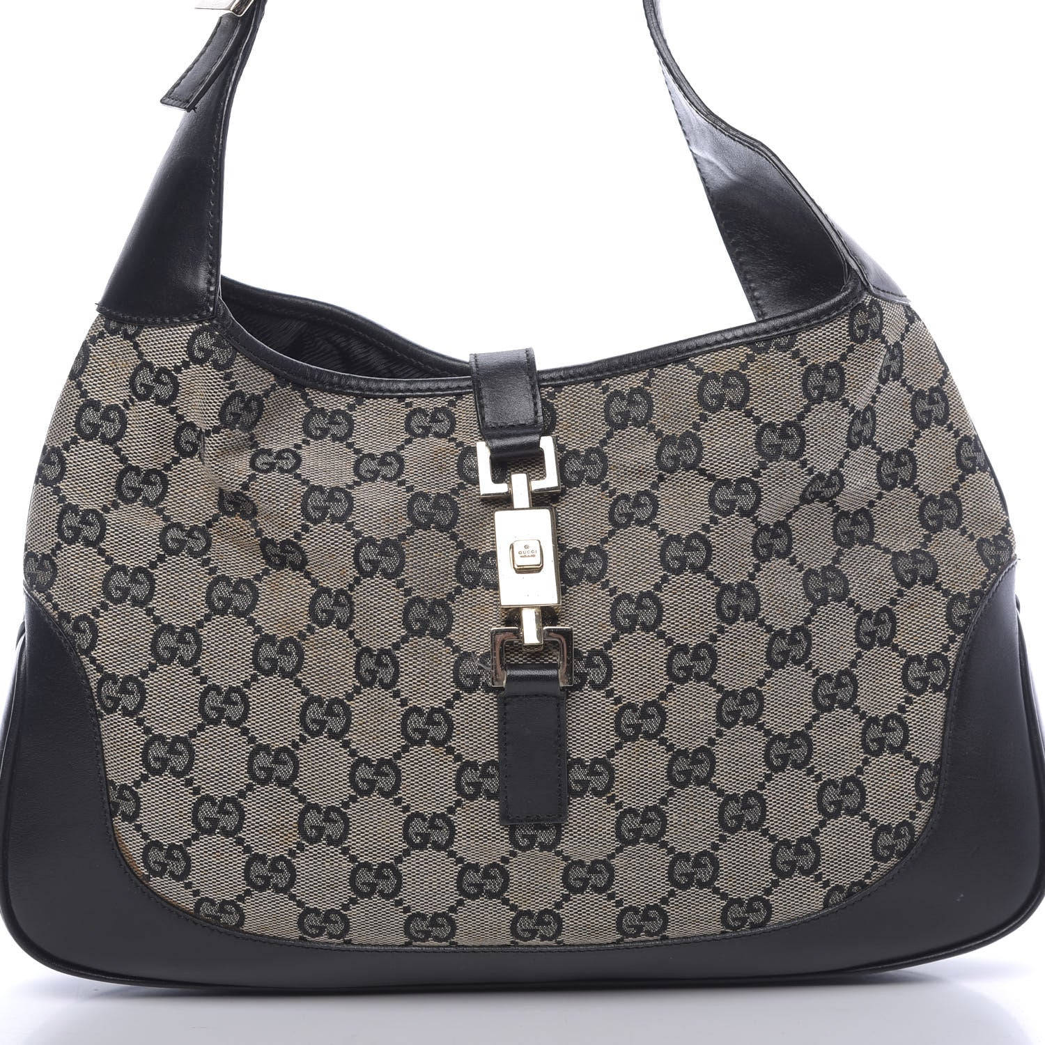 Gucci Monogram Small Jackie O Hobo Black 10 of 10