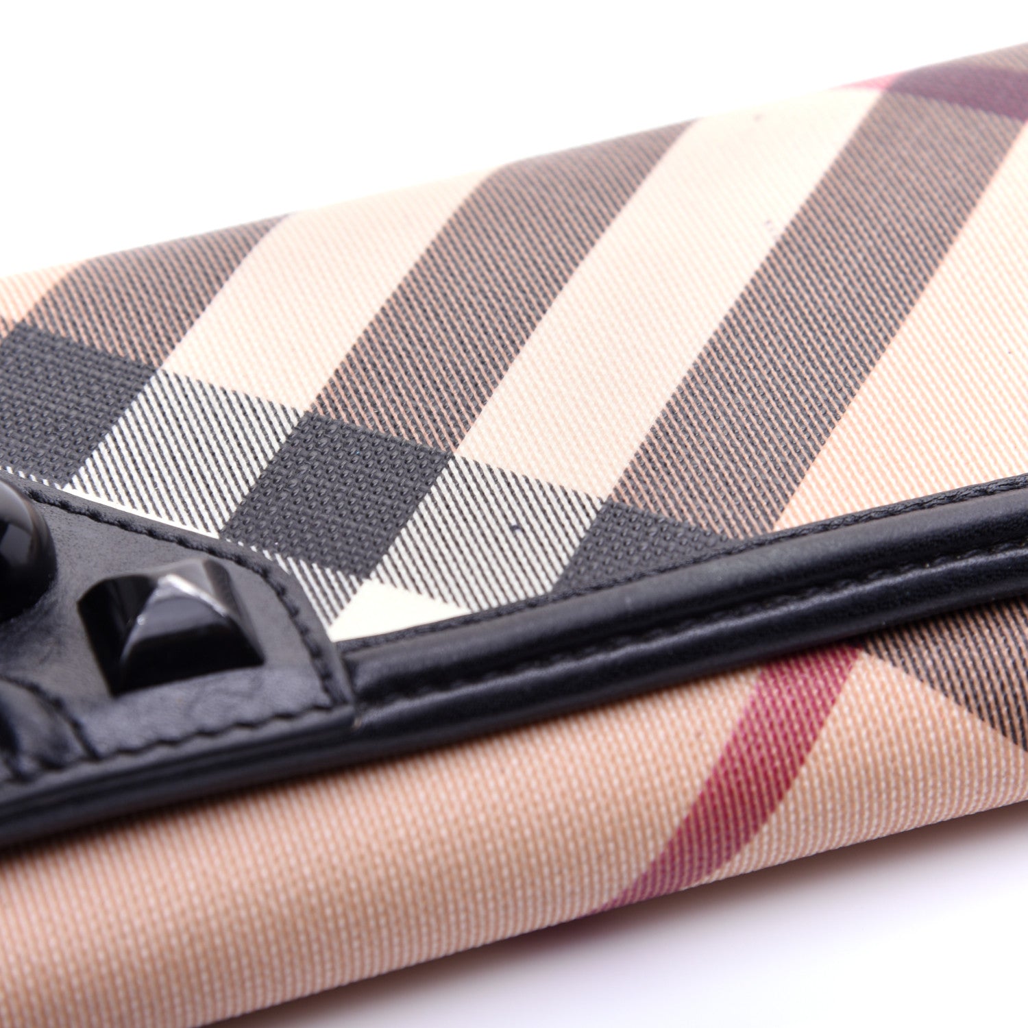 Burberry Nova Check Mega Stud Continental Wallet Black 12 of 14