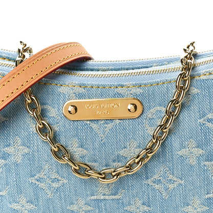 Louis Vuitton Monogram Denim Liv Pochette Sky Blue 8 of 10