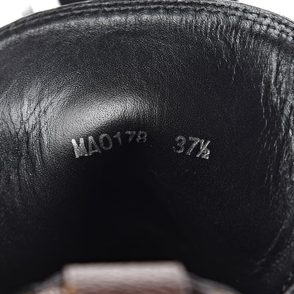 Louis Vuitton Suede Calfskin Monogram LV Black Heart Laureate Platform Desert Boots 37.5 Black 7 of 8
