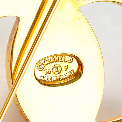 Chanel CC Turn Lock Brooch Gold 4 of 5