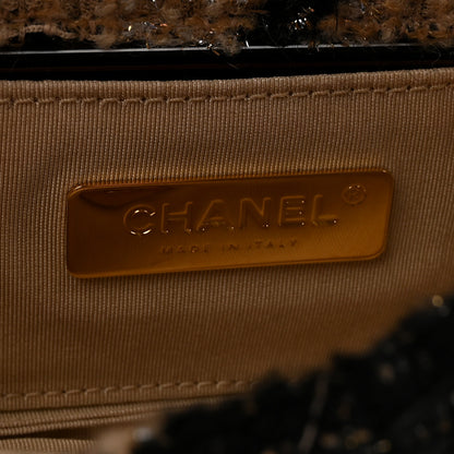 Chanel Tweed Quilted Chanel 19 Waist Bag Beige Black 5 of 9